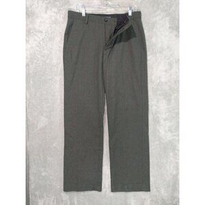 Banana Republic Dress Pants Men 32x32 Gray Plaid Check Straight Leg Flat Front